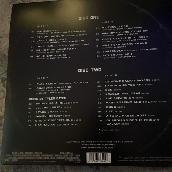 Marvel Studios Guardians Of The Galaxy Awesome Mix Vol. 2 Vinyl (2 Discs) - Picture 3 of 3